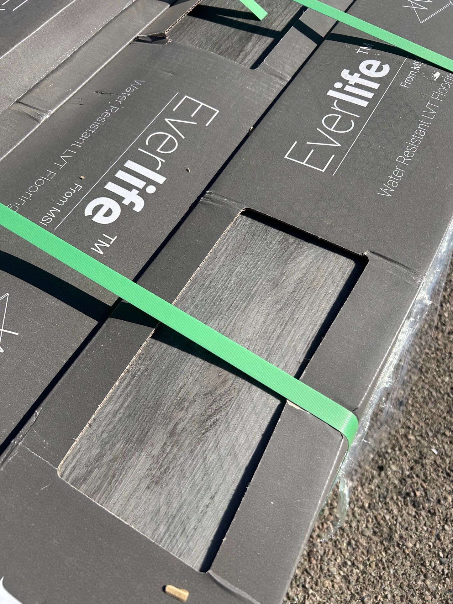 A&A weathered oyster glue down vinyl planks