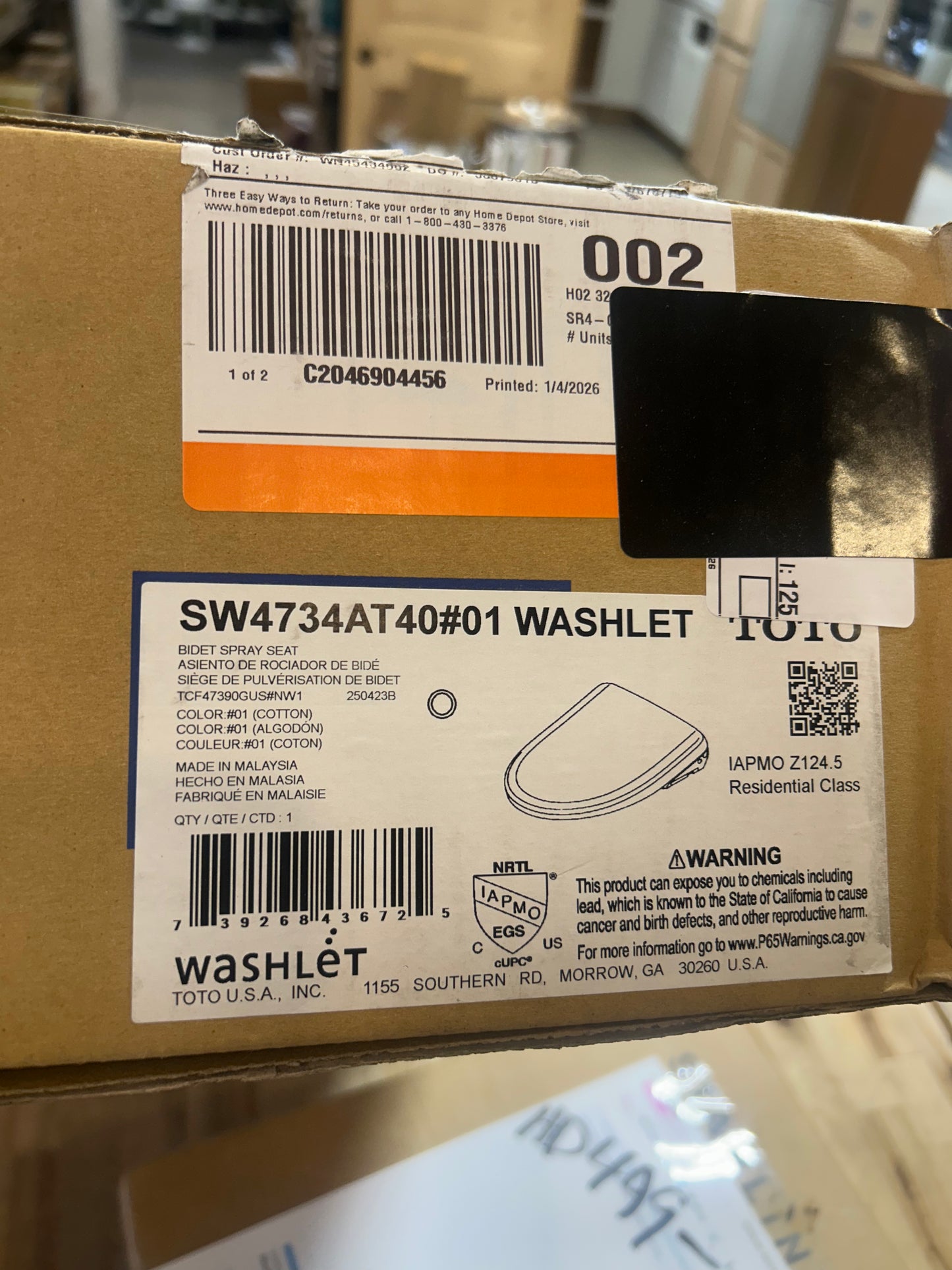 Toto WASHLET Bidget Seat