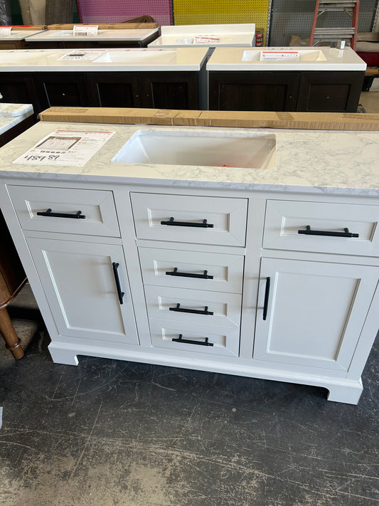 Doveton 48 inch single sink, bathroom vanity ￼
