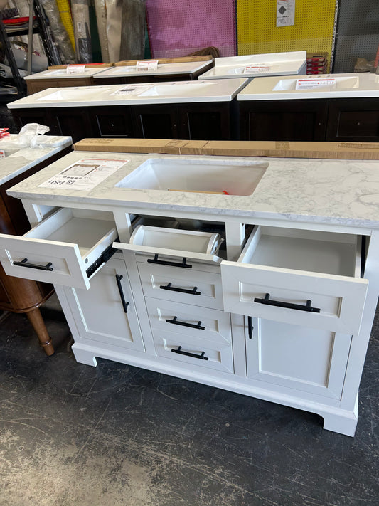 Doveton 48 inch single sink, bathroom vanity ￼