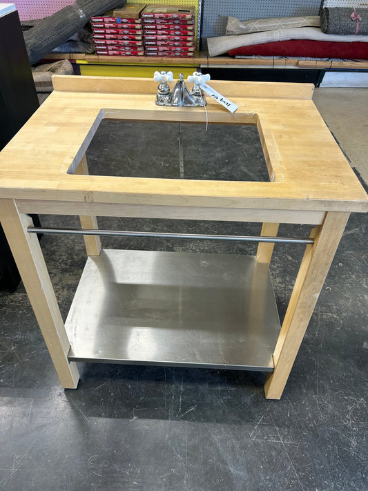 30” framed wood/steel cabinet no sink