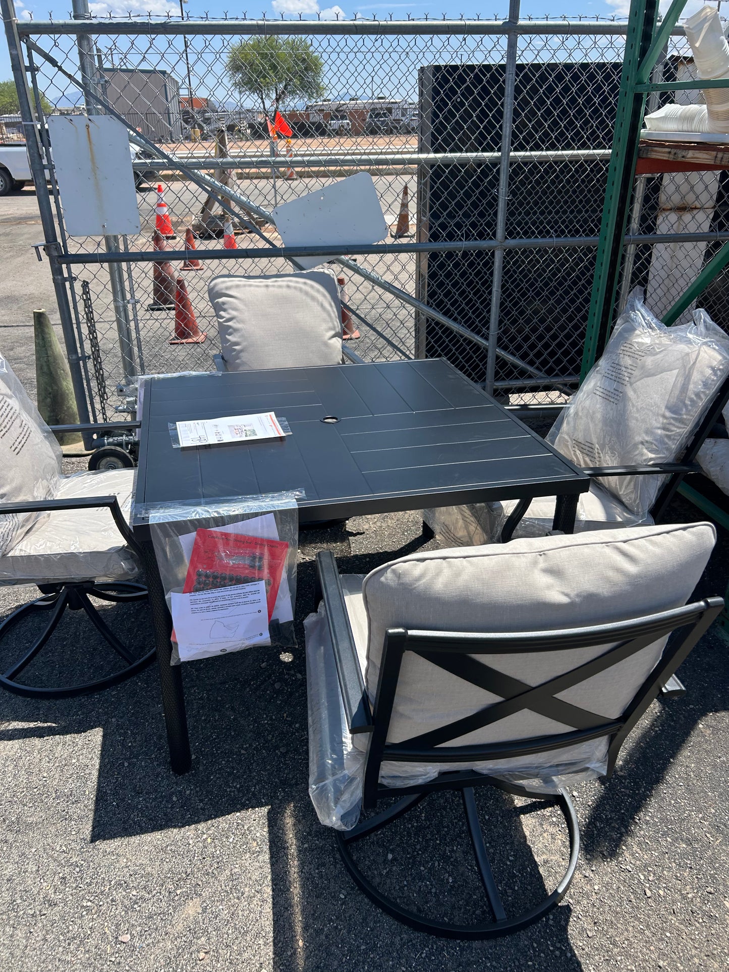 Hampton Bay metal outdoor dining set