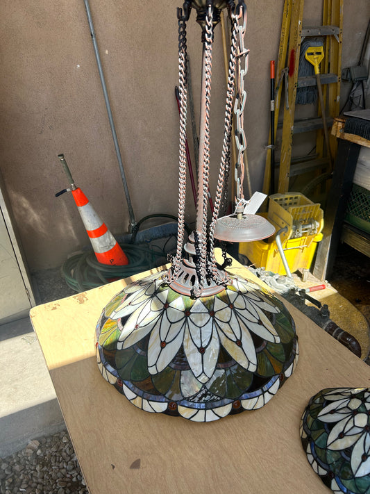 Stained glass chandelier