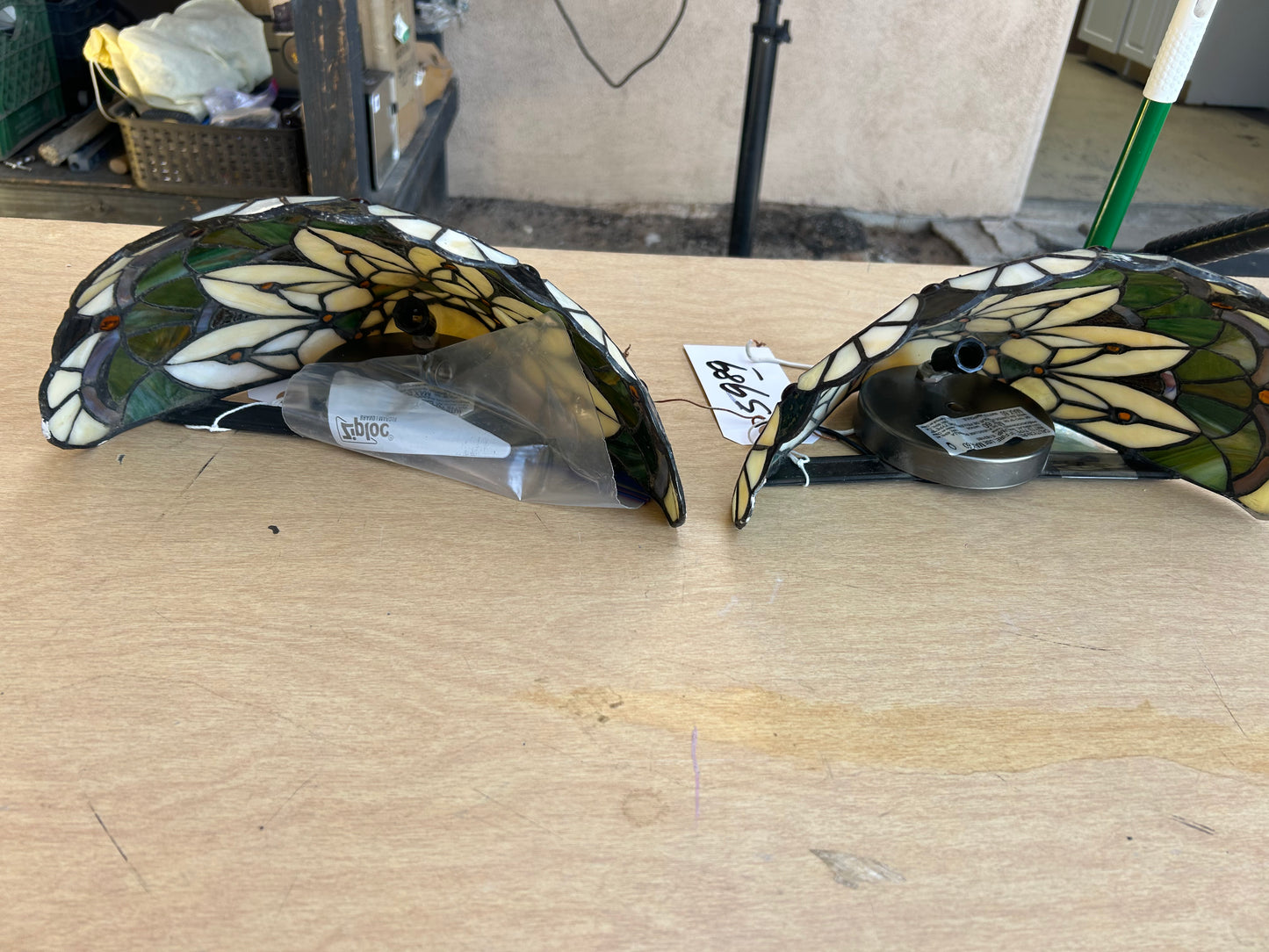 Stained glass sconces ￼
