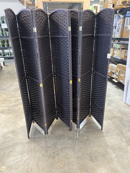 Woven freestanding wall partition