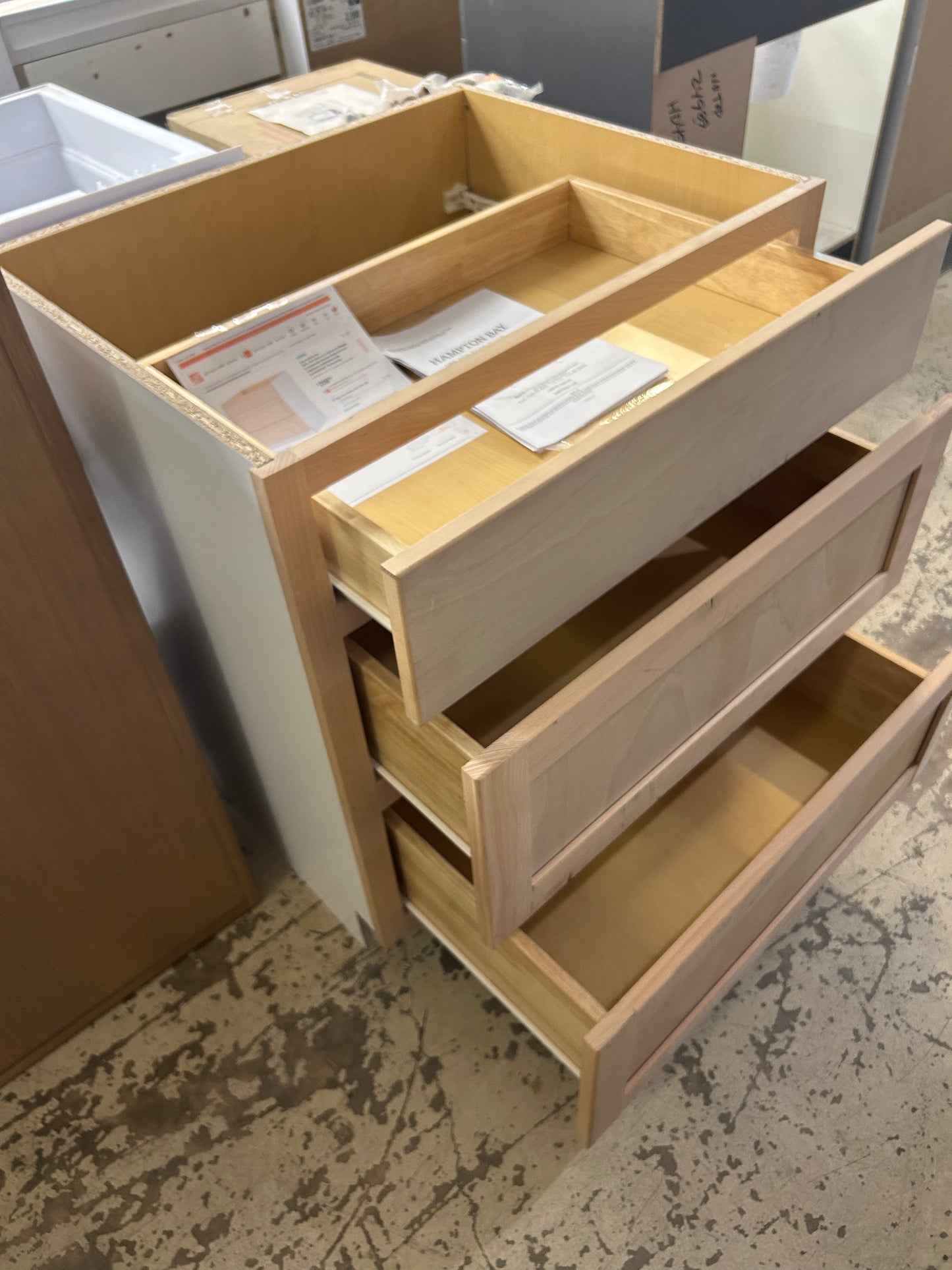 30” drawer base kitchen cabinet