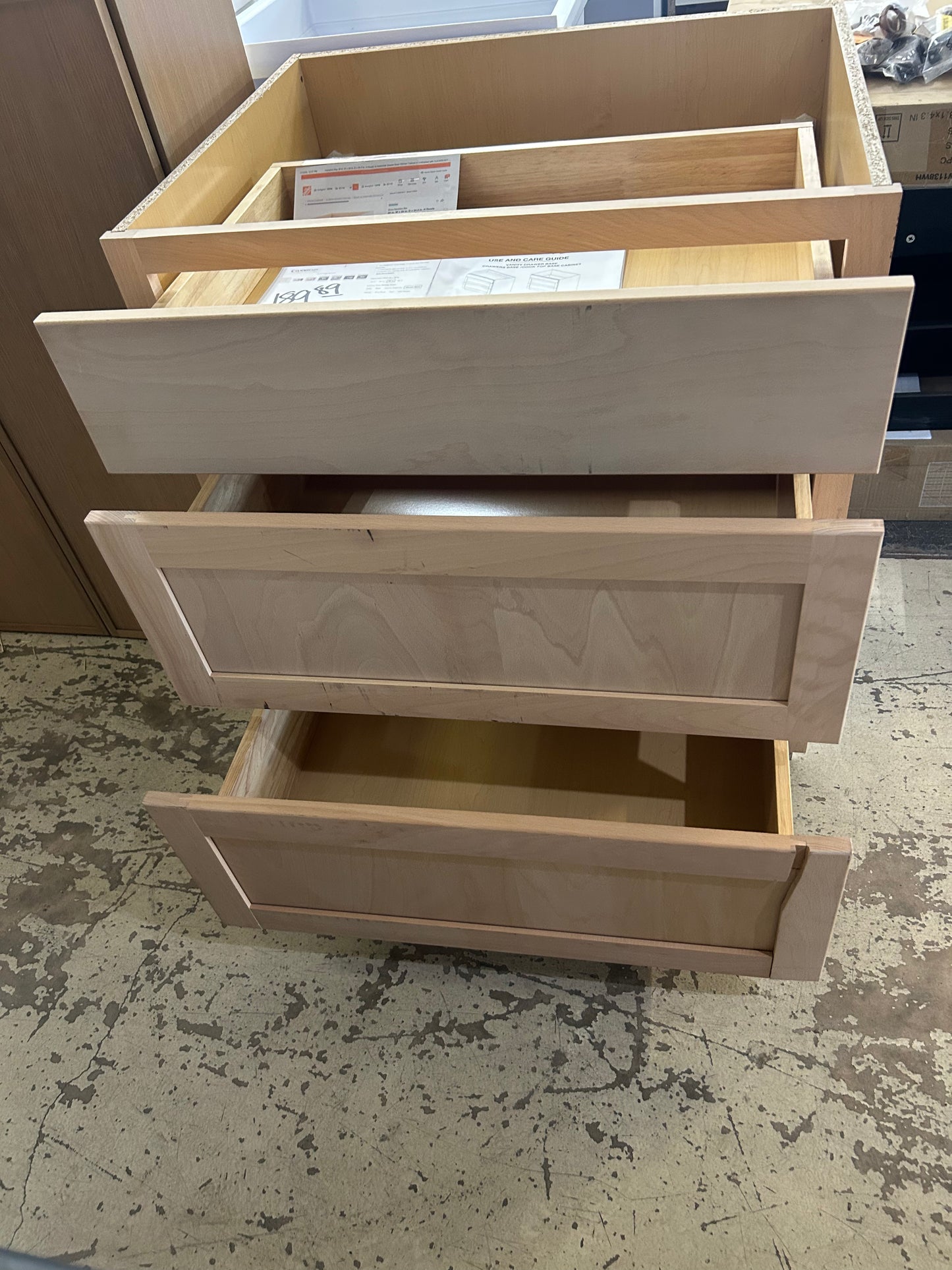 30” drawer base kitchen cabinet