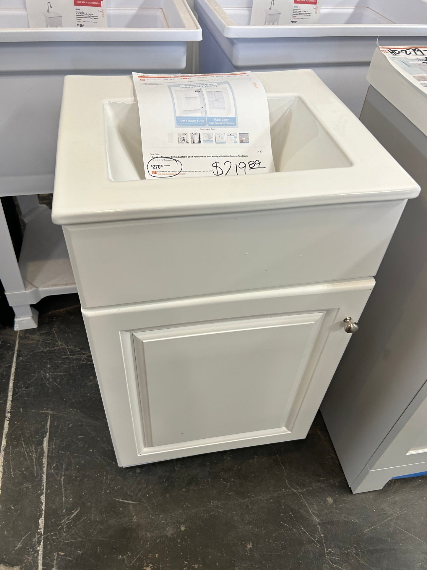 18” bathroom vanity