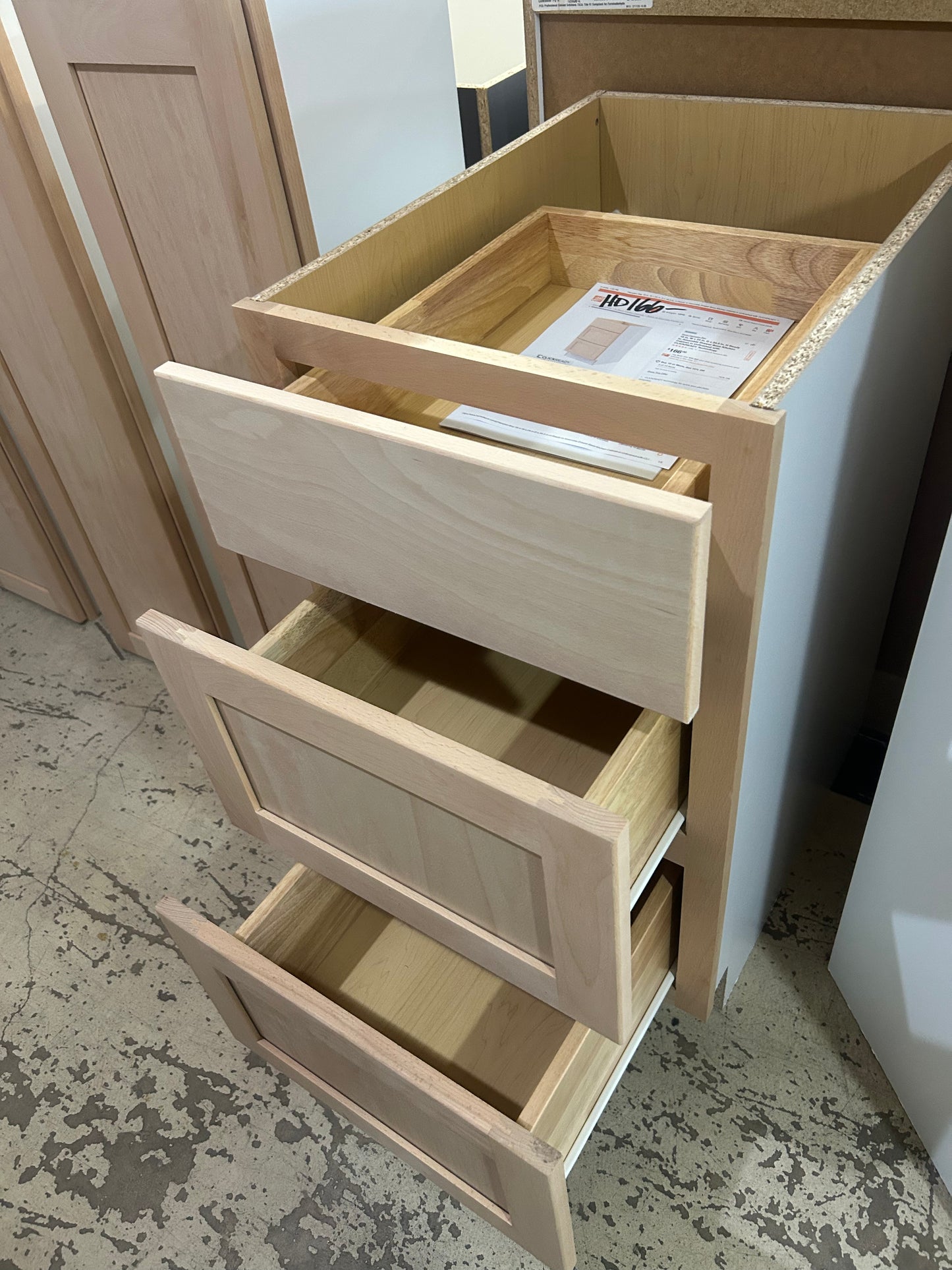 18 inch drawer base kitchen cabinet