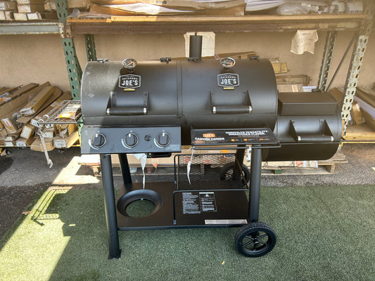 Dual fuel 3-burner propane/charcoal smoker ￼