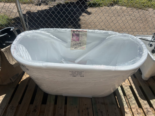54 inch fiberglass double ended flat bottom whirlpool bathtub