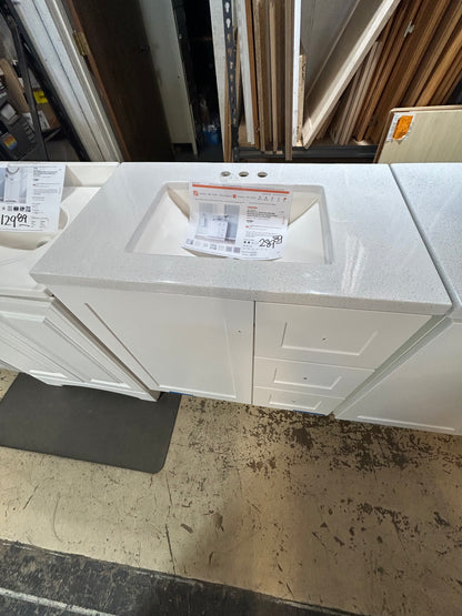 Glacier Bay single sink, bathroom vanity