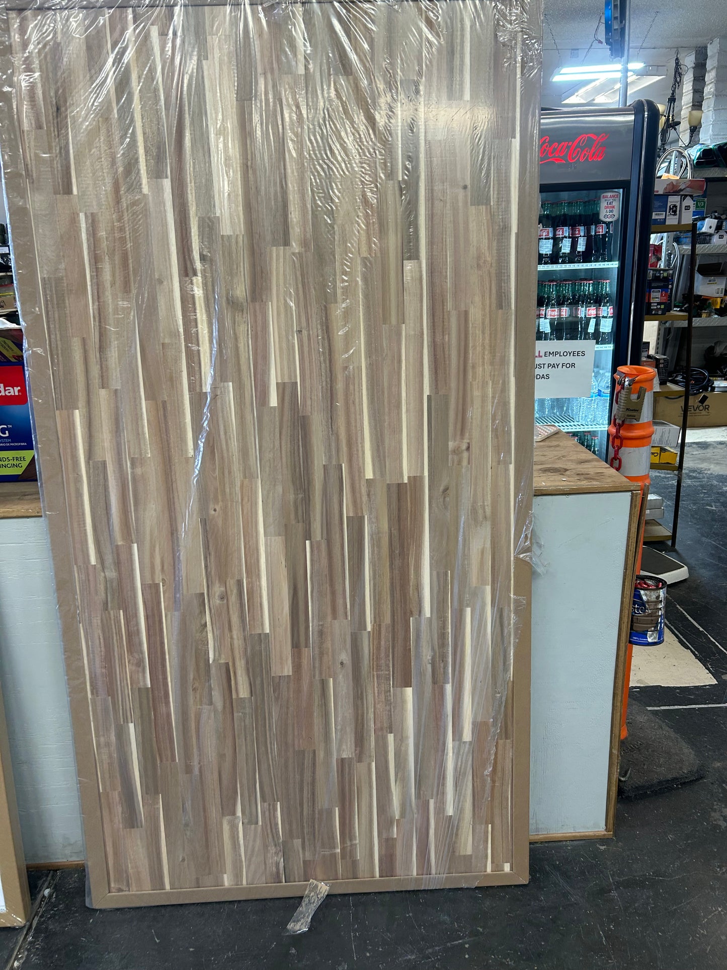 Unfinished countertop butcher block