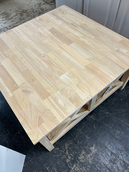 Hampton Bay 36” wood top coffee table