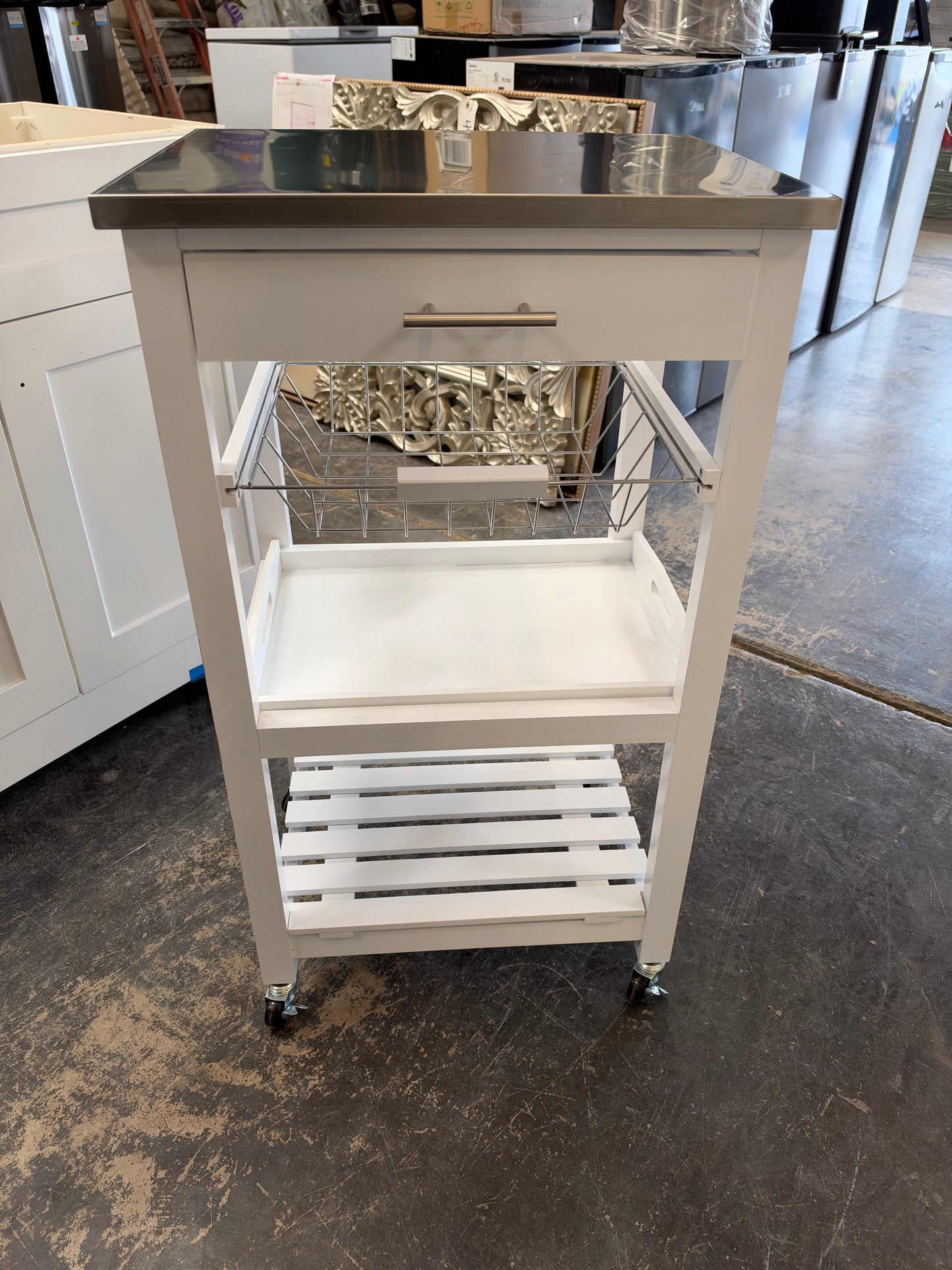 Compact kitchen trolley cart