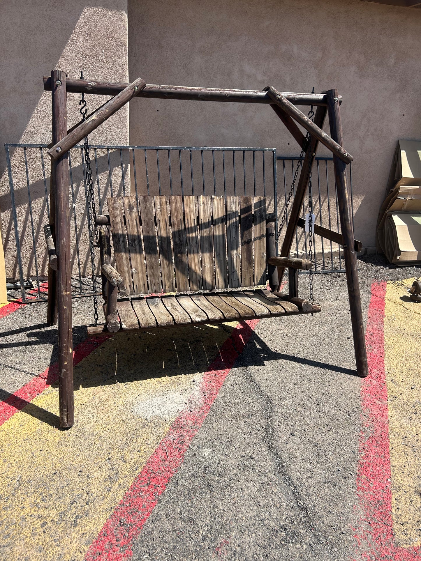 Wooden Bench Swing