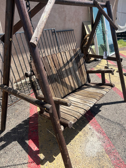 Wooden Bench Swing