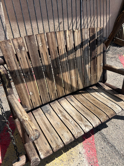 Wooden Bench Swing