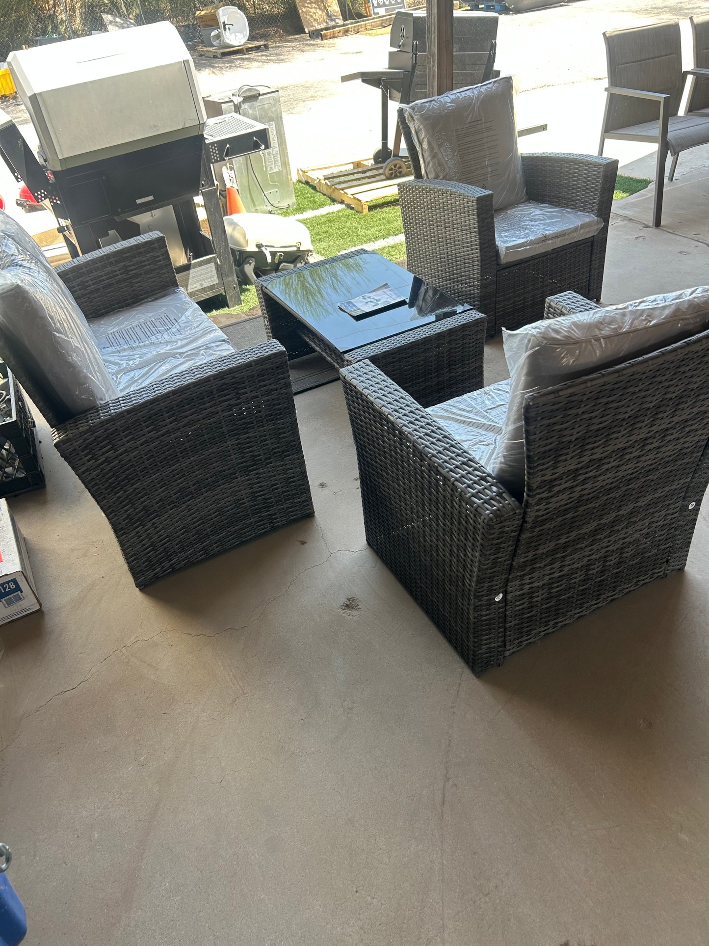 4-Piece Rattan Wicker Outdoor Set