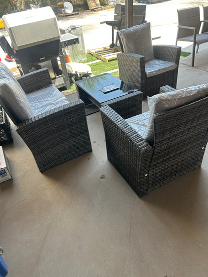 4-Piece Rattan Wicker Outdoor Set