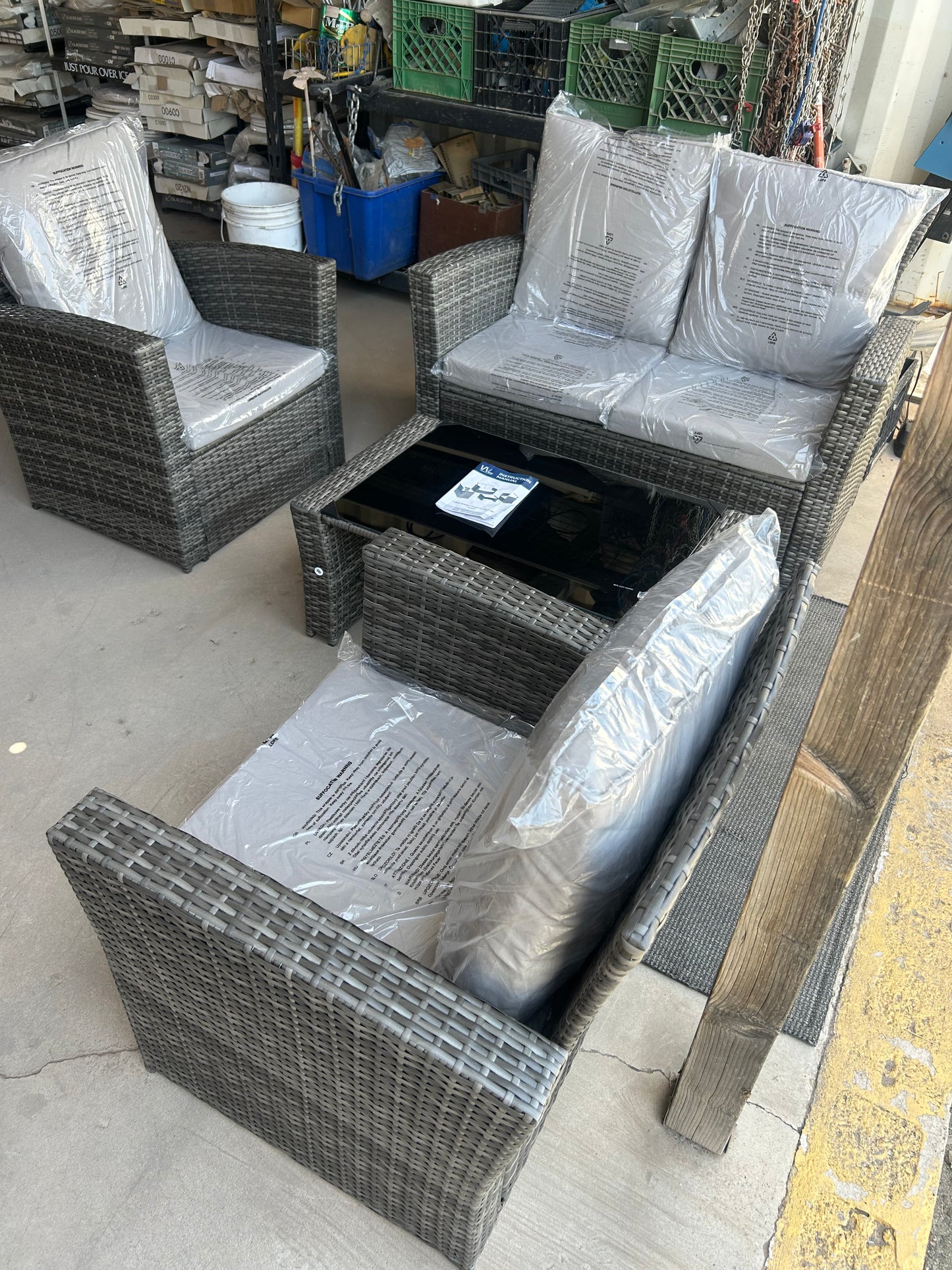 4-Piece Rattan Wicker Outdoor Set
