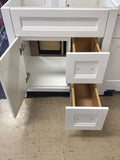 Ridge 30 In. White Vanity Cabinet (NO TOP)