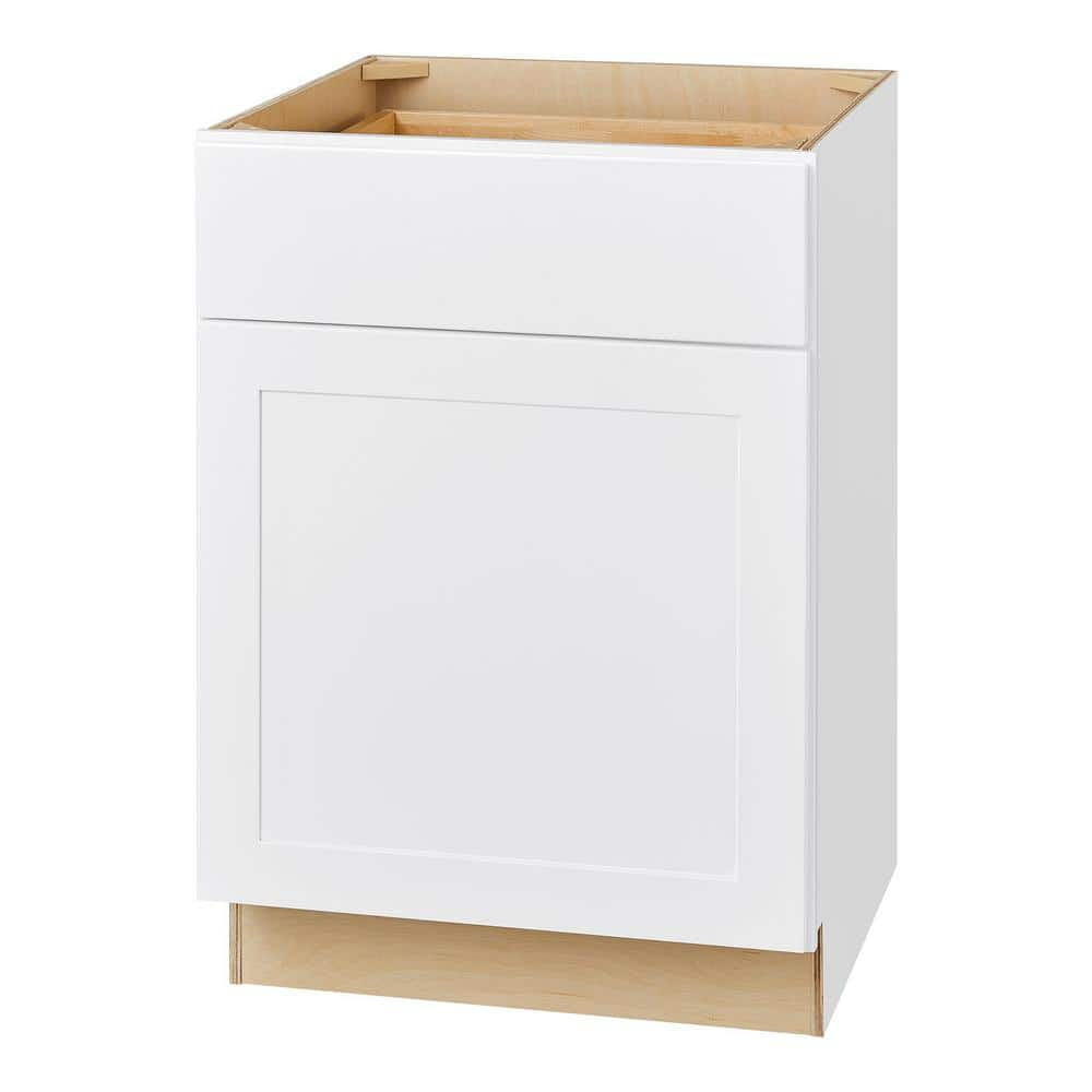 Avondale 24 in. White Shaker Base Kitchen Cabinet