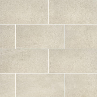 12 in. x 24 in. Porcelain Limestone Look Tile