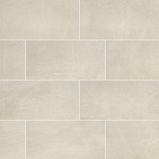 12 in. x 24 in. Porcelain Limestone Look Tile