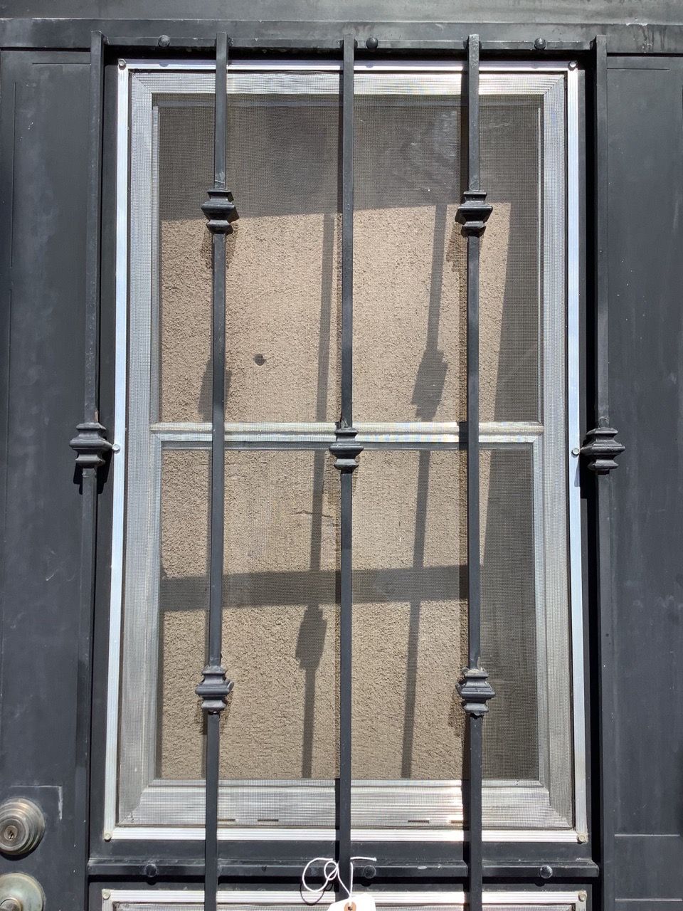 Wrought Iron Security Door w/ Frame and Windows