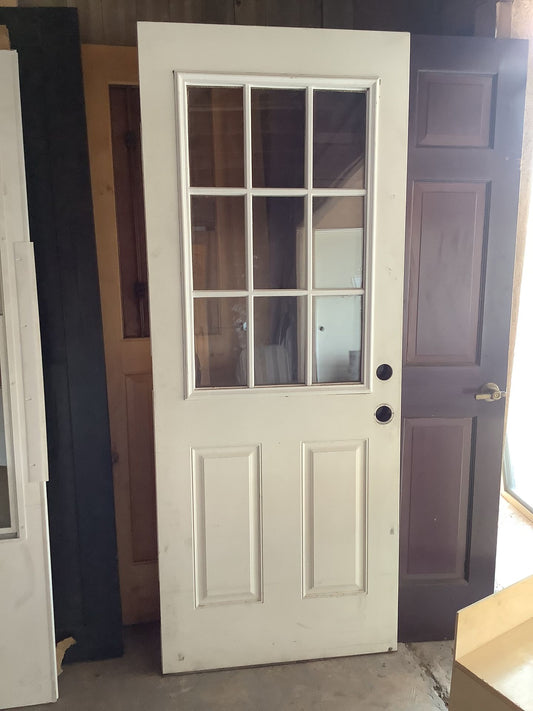 9-Lite Metal Door