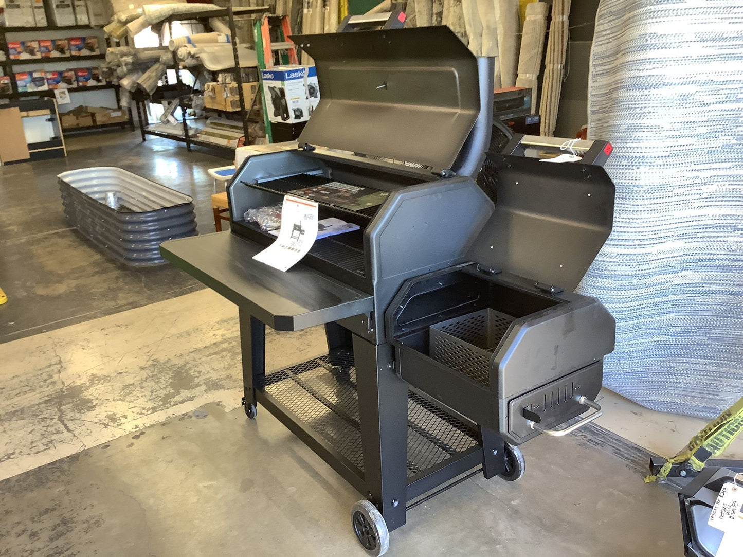 Smoker Charcoal Grill in Black