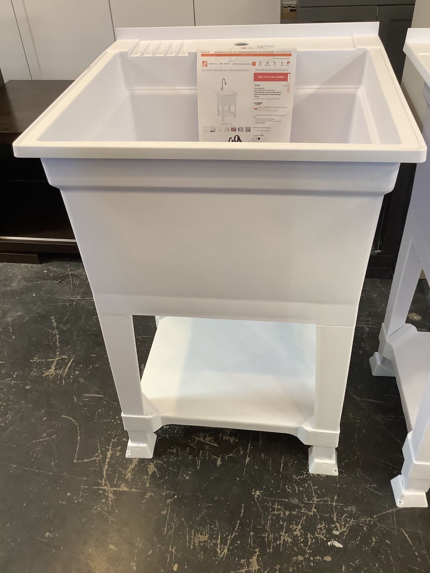 24 in. Laundry/Utility Sink w/ Faucet