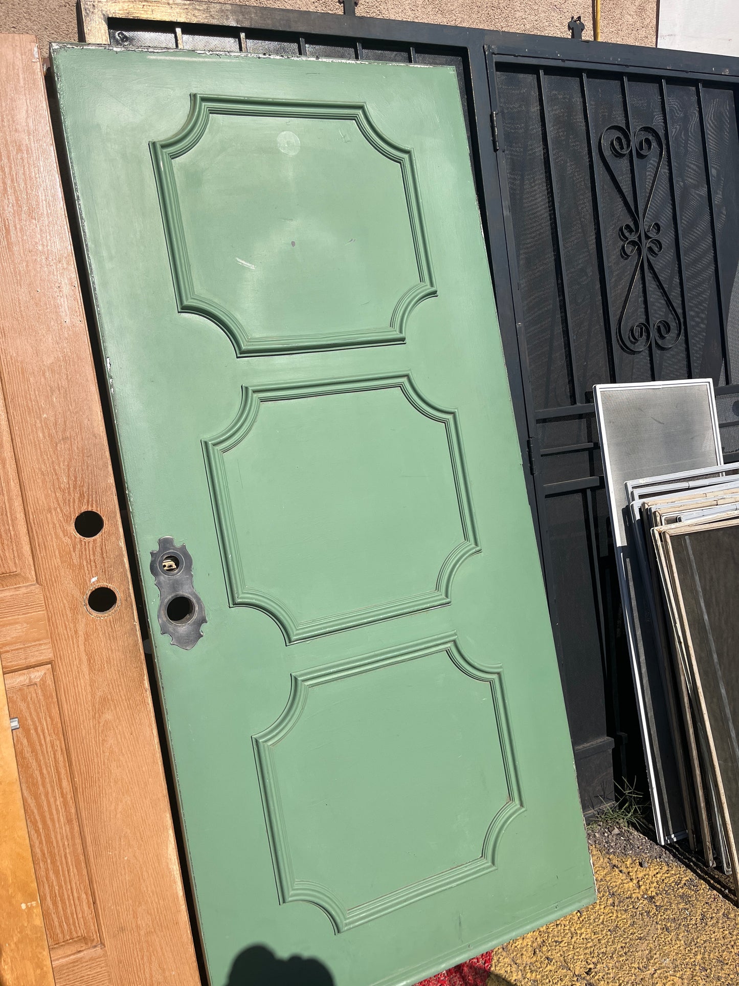 Decorative steel front door