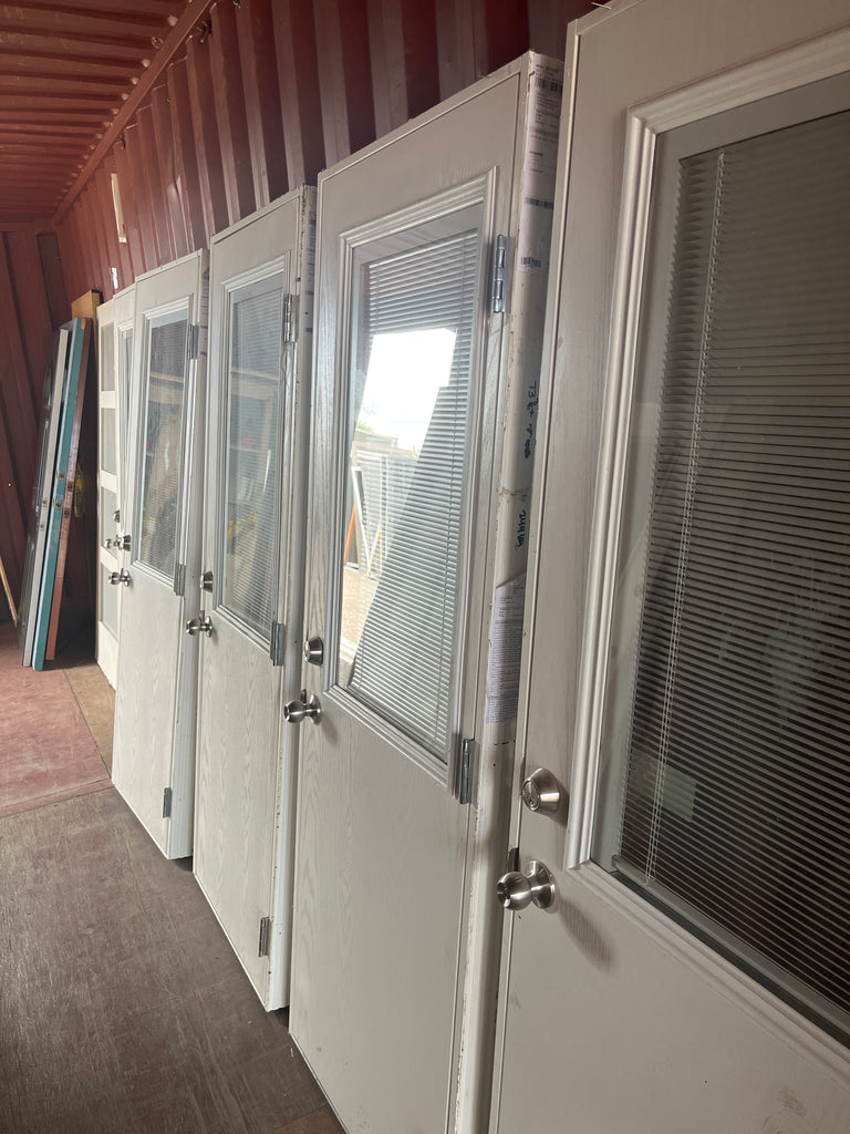 Prehung fiberglass doors with window