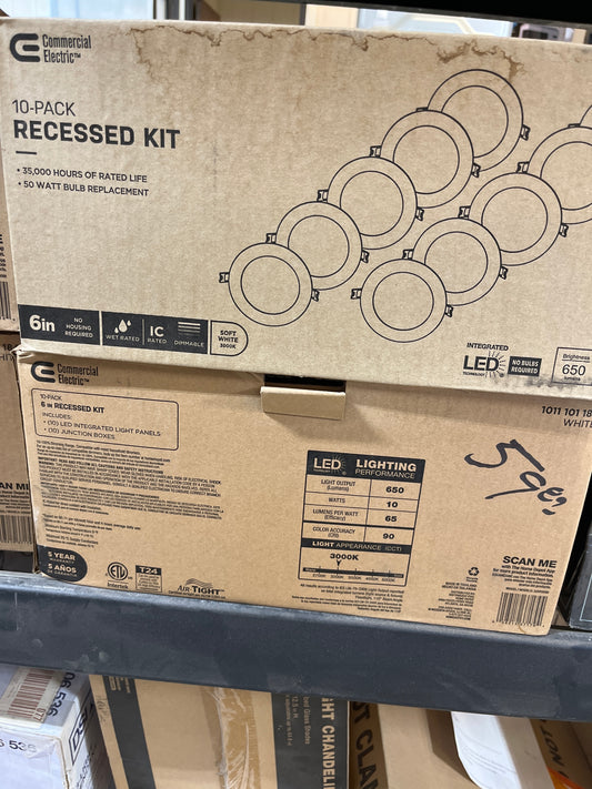 10 pack recessed lighting kit