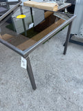 Rectangular steel outdoor patio dining table