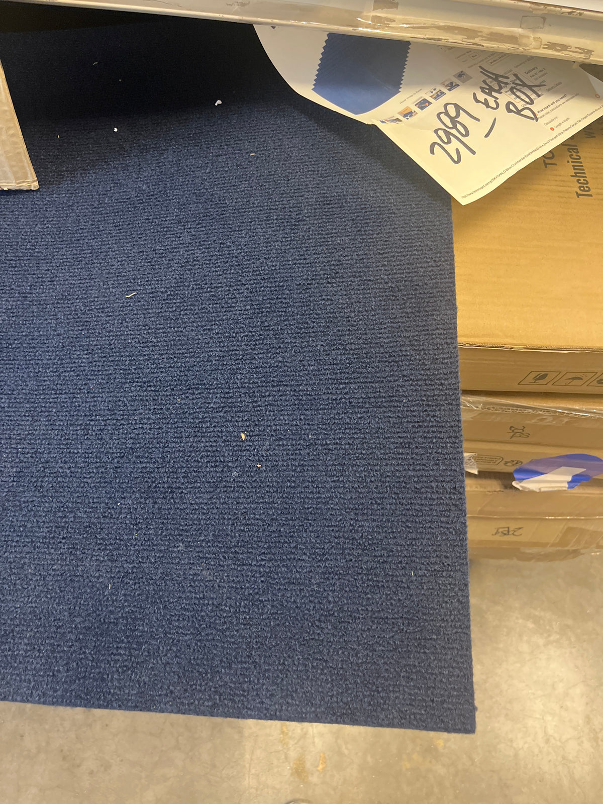 Carpet tile squares