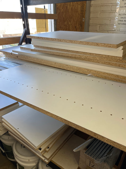 Closet shelving wood and supplies