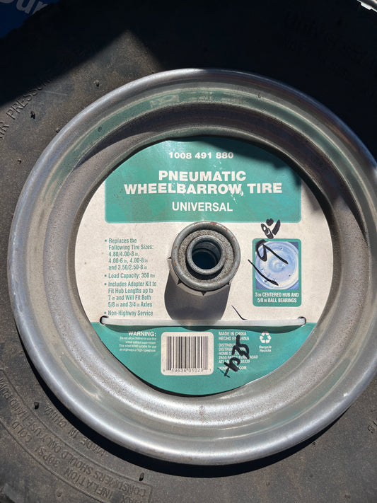 Pneumatic wheelbarrow tire