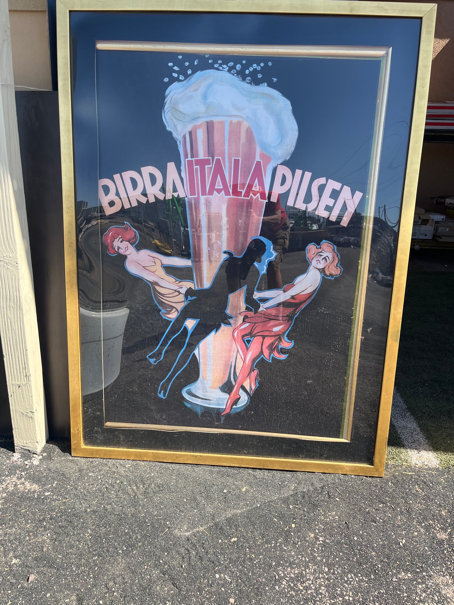 Large Italian beer poster