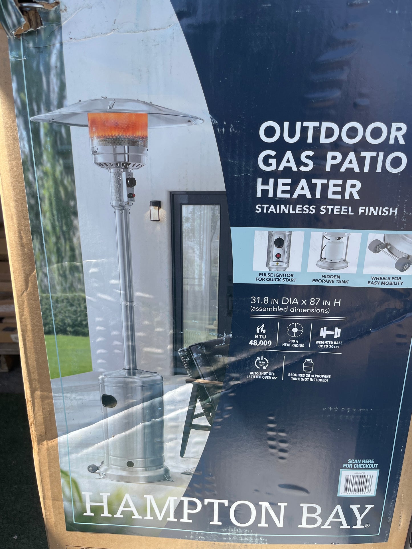 Outdoor gas patio heater