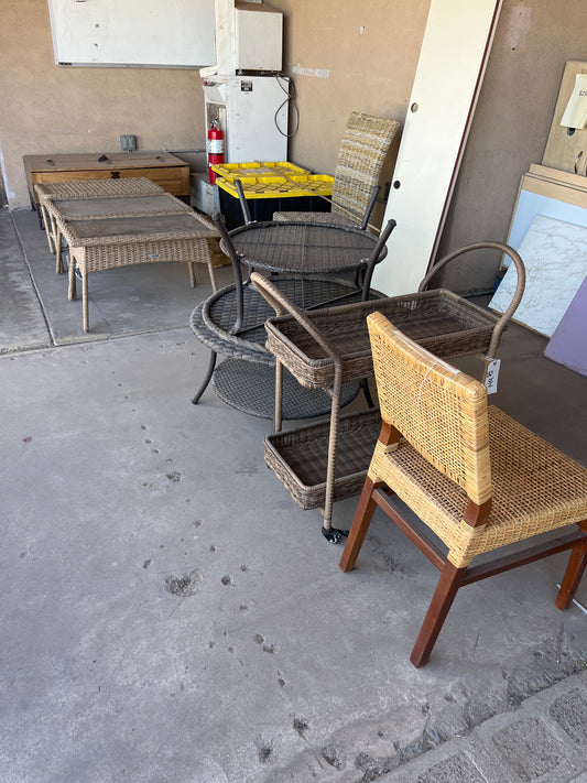 Variety of rattan furniture
