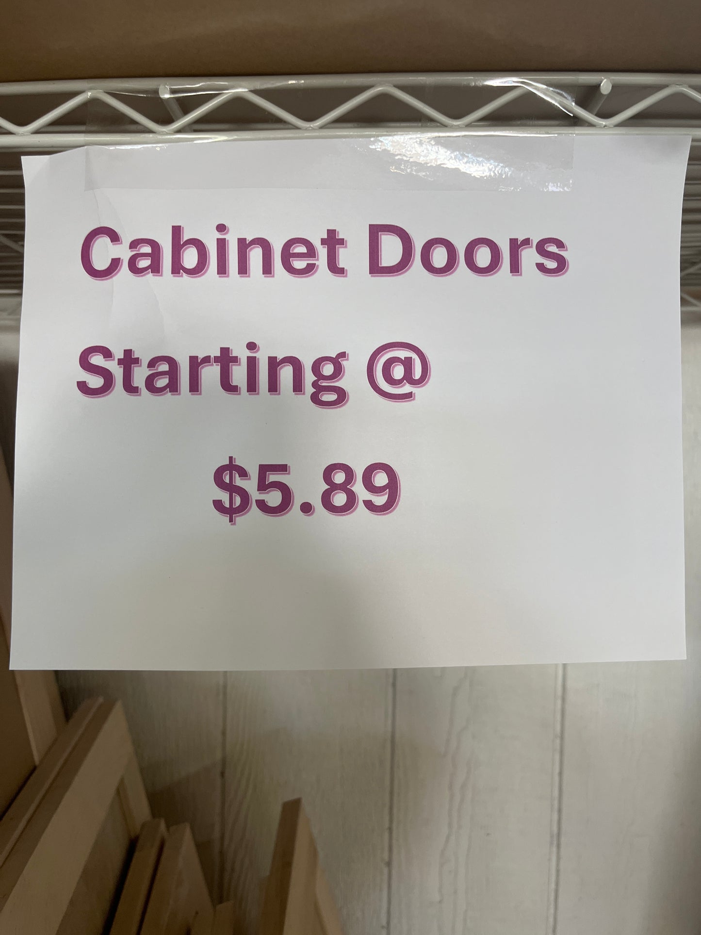Cabinet doors