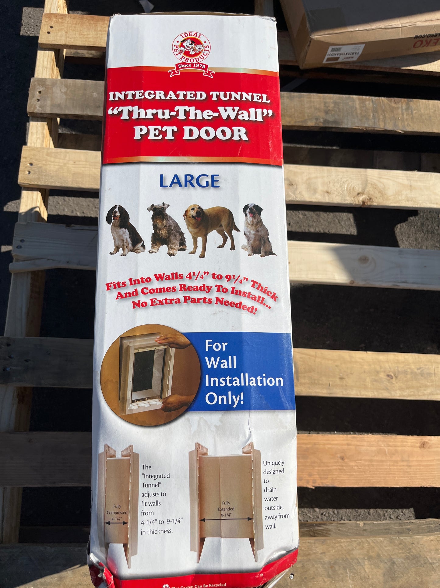 Through the wall pet door