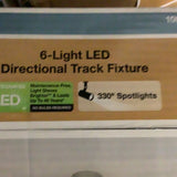 Six light LED directional track fixture