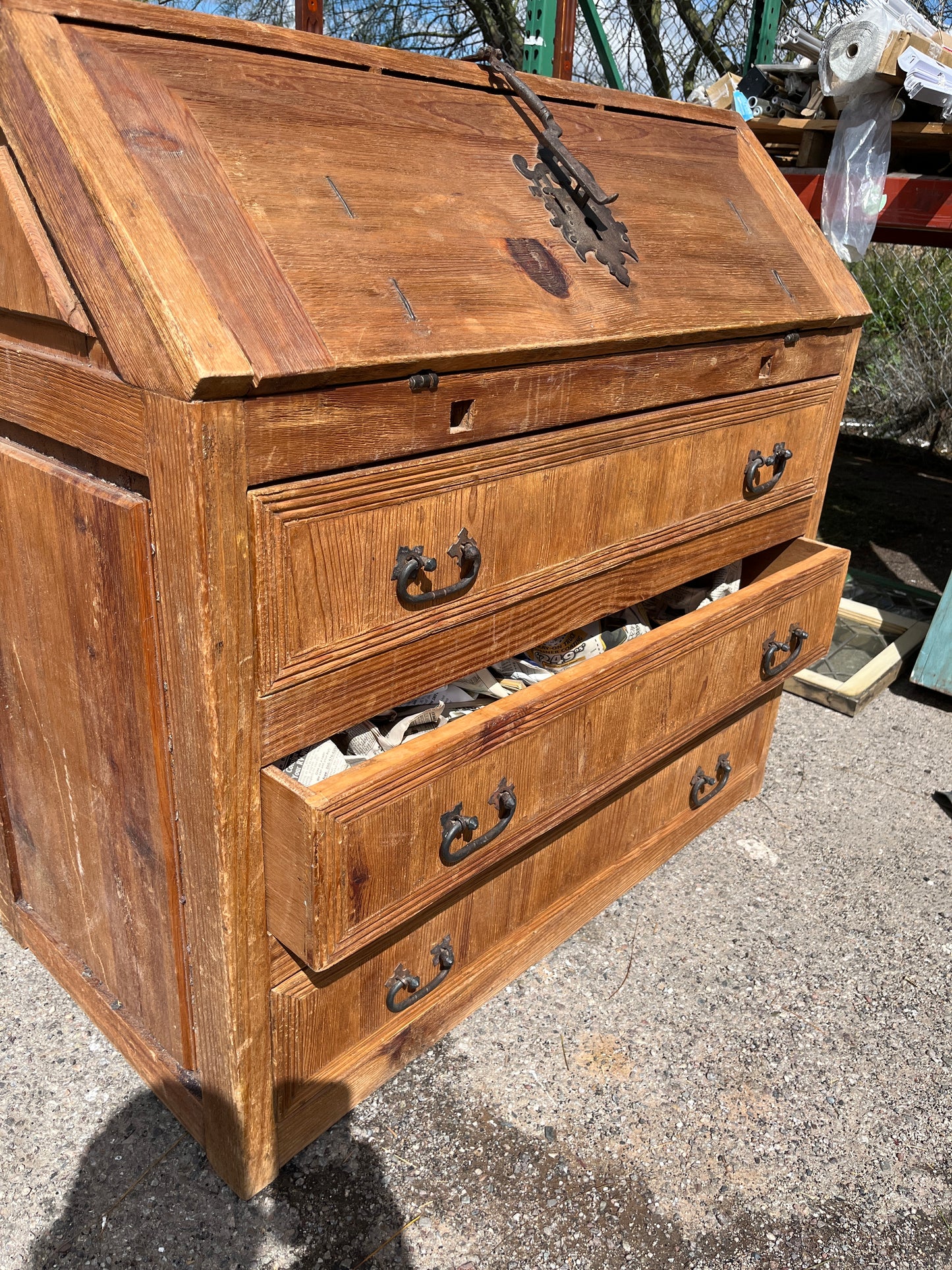Mexican style desk with three drawers
