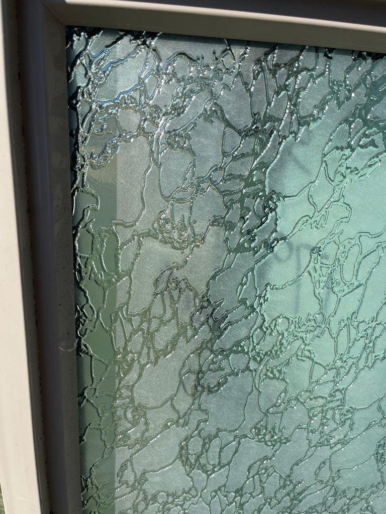 Gorgeous textured translucent bathroom window