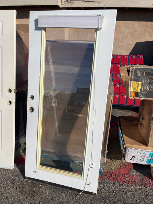 Glass steel door