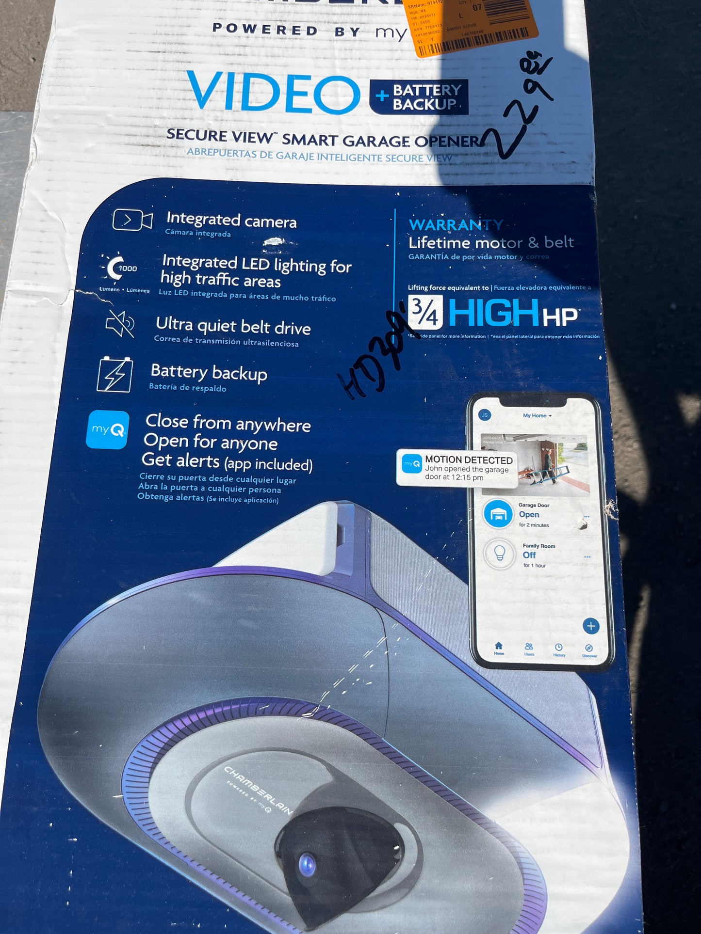 Chamberlain video smart garage door opener